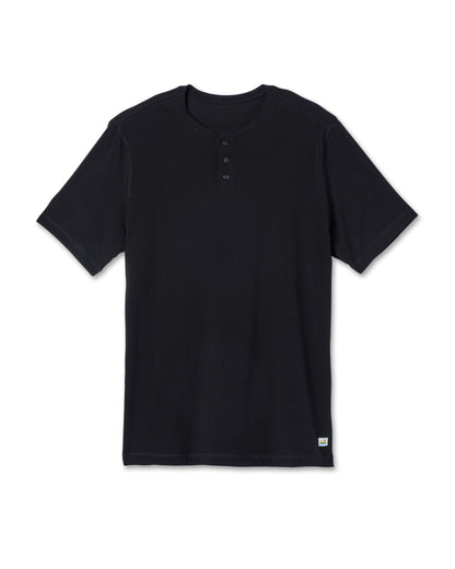 Short-Sleeve Tuvalu Henley Men's Black Henley Shirt | Vuori On sale