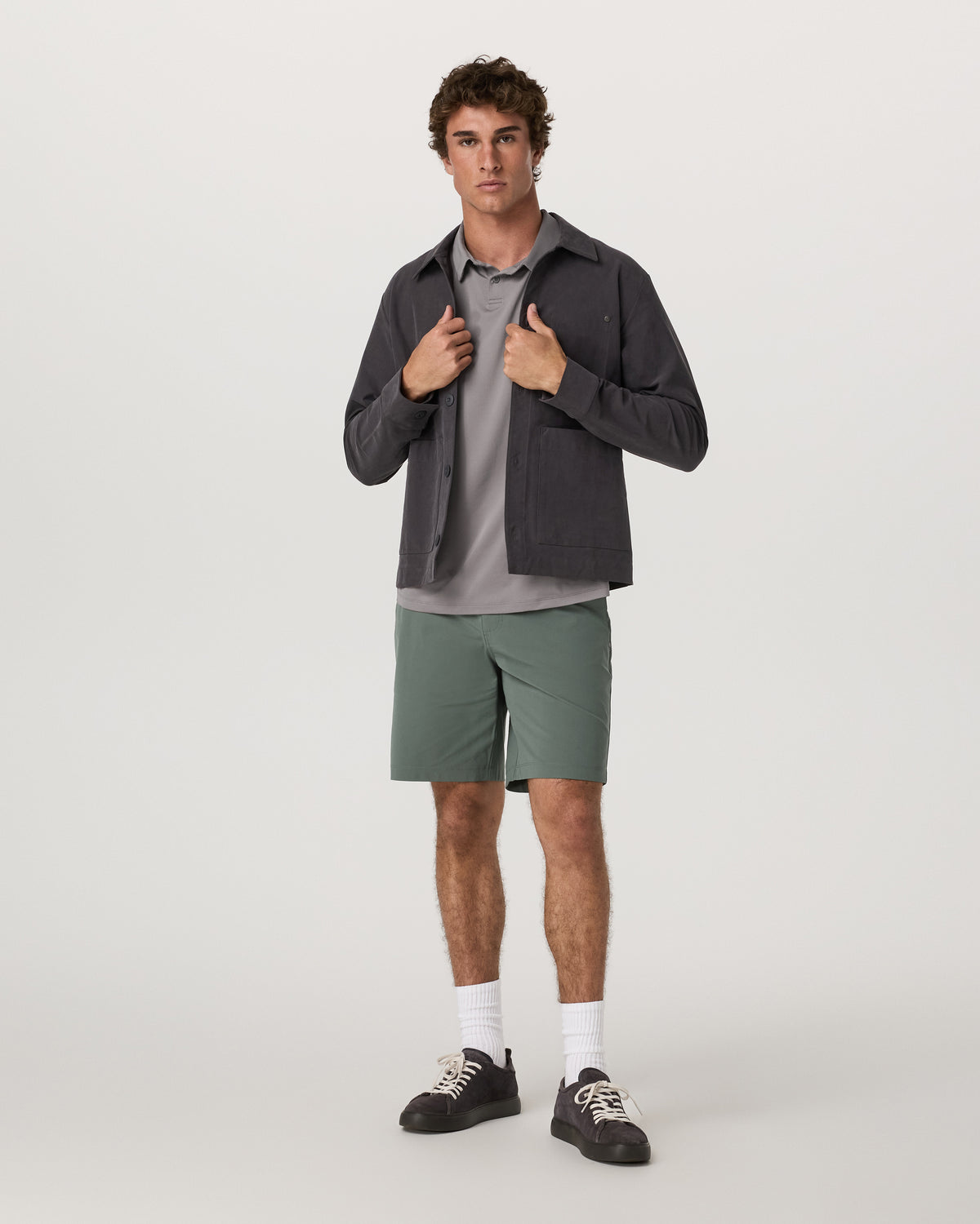 Short Sleeve Viewpoint Polo 2.0 Men's Cavern Grey Shirt | Vuori Outlet