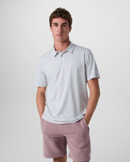 Short Sleeve Feather Polo Frost Grey | Vuori Clothing