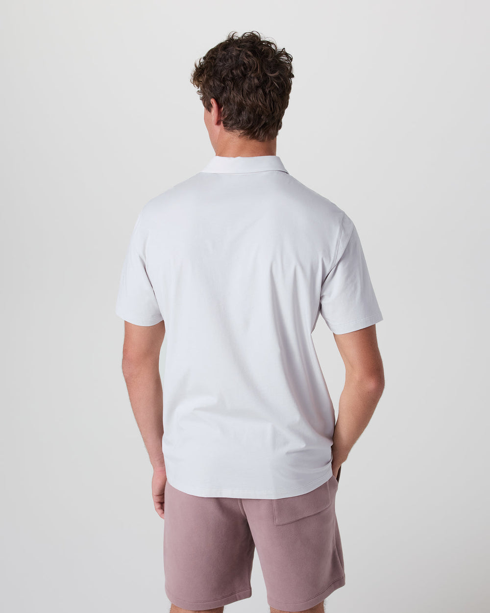 Short Sleeve Feather Polo Frost Grey | Vuori Clothing