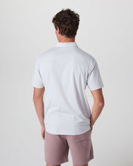 Short Sleeve Feather Polo Frost Grey | Vuori Clothing