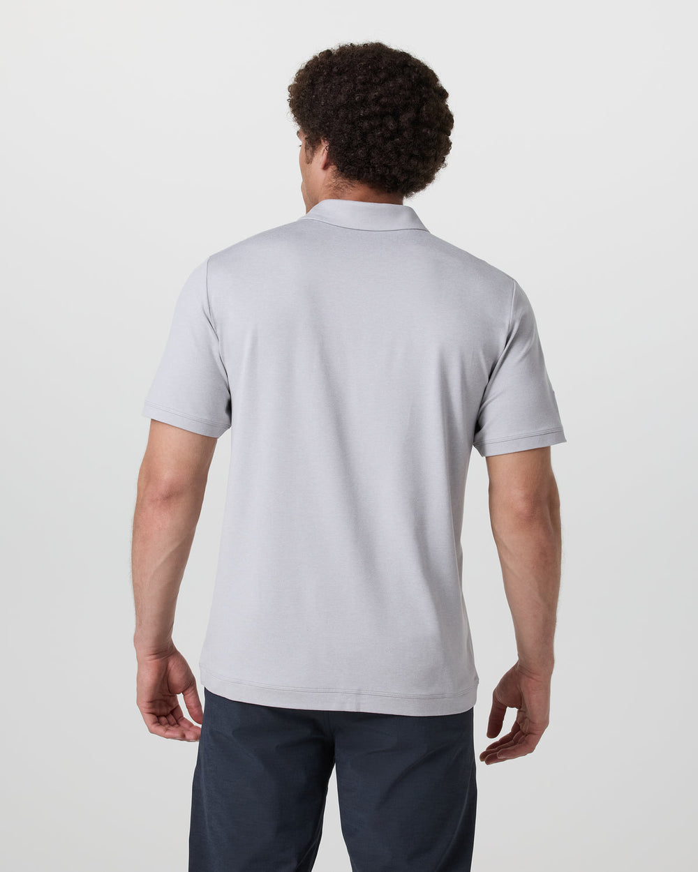 Short Sleeve Ponto Performance Polo Frost Grey Heather | Vuori