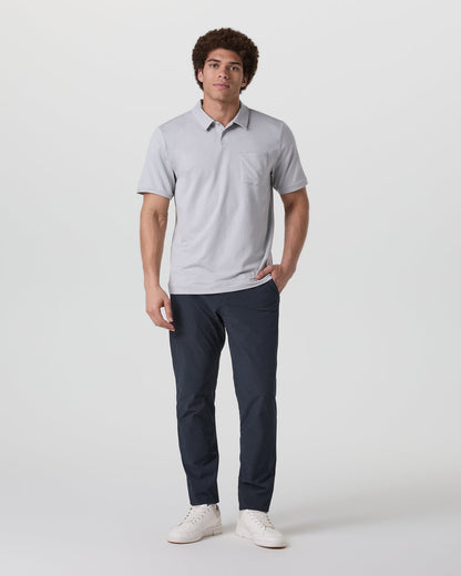 Short Sleeve Ponto Performance Polo Frost Grey Heather | Vuori