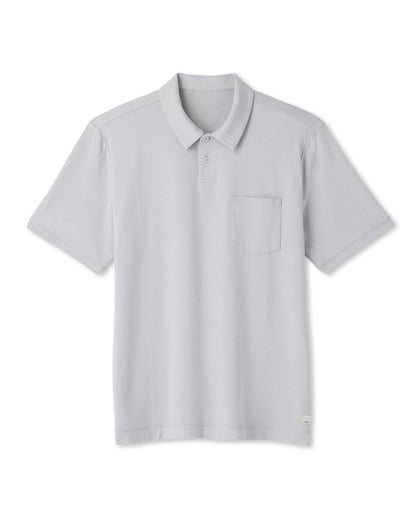 Short Sleeve Ponto Performance Polo Frost Grey Heather | Vuori