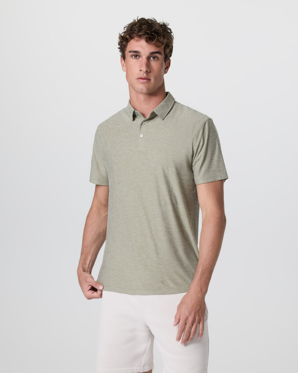 Strato Tech Polo Men's Agave Green Heather Polo | Vuori Discount