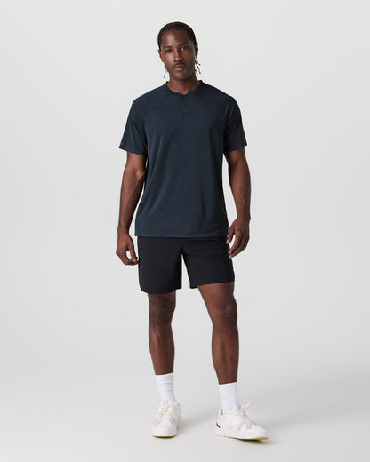 Short Sleeve Viewpoint Henley Navy | Vuori Online