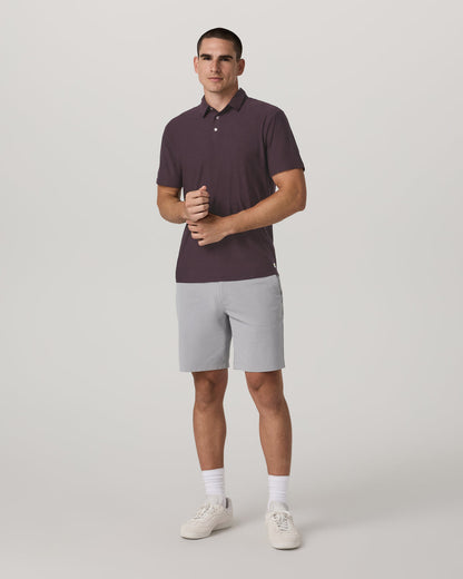 Strato Tech Polo Men's Raisin Heather Performance Shirt | Vuori US