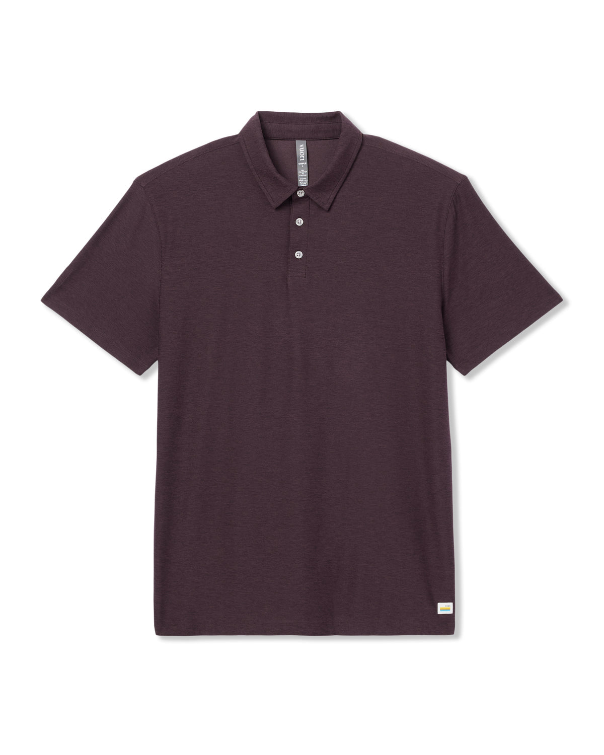Strato Tech Polo Men's Raisin Heather Performance Shirt | Vuori US
