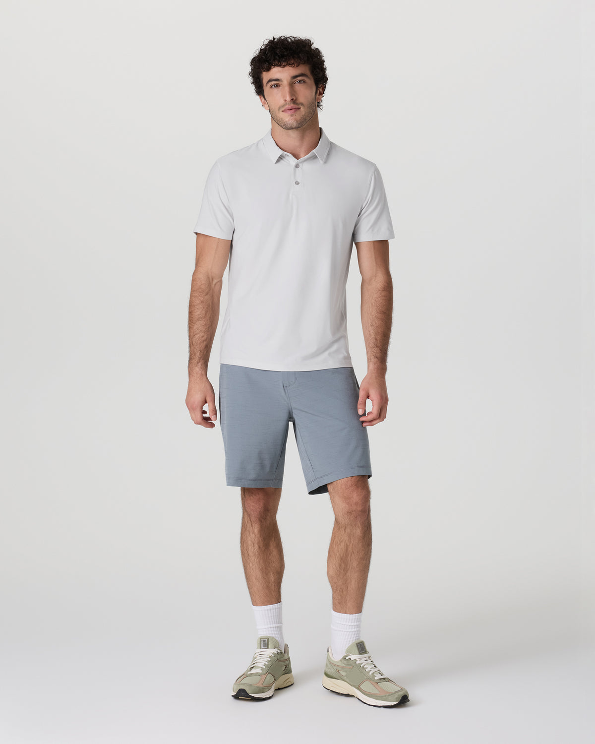 Strato Tech Polo Men's Frost Grey Heather Polo | Vuori Clothing
