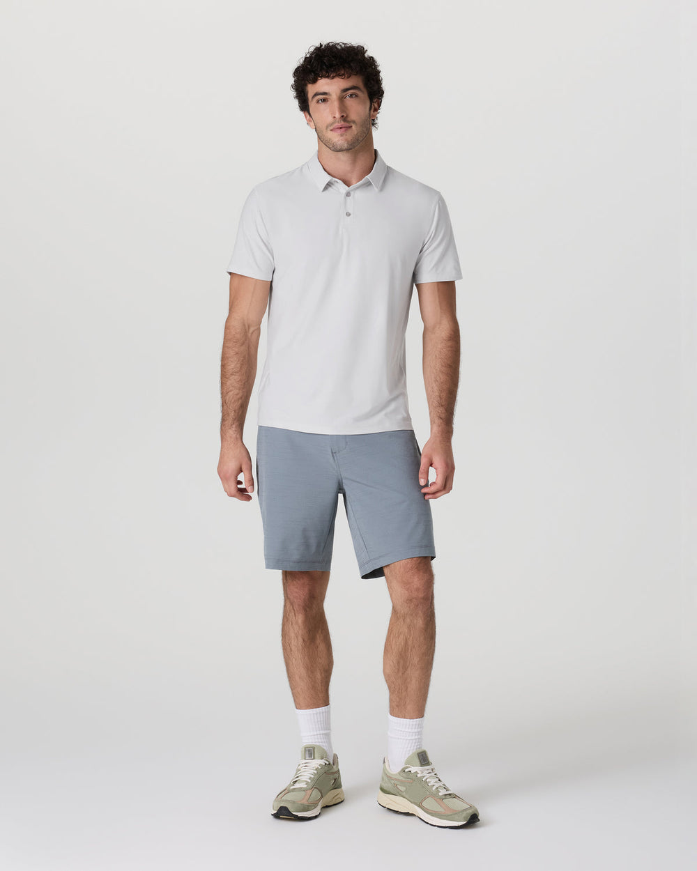 Strato Tech Polo Men's Frost Grey Heather Polo | Vuori Clothing