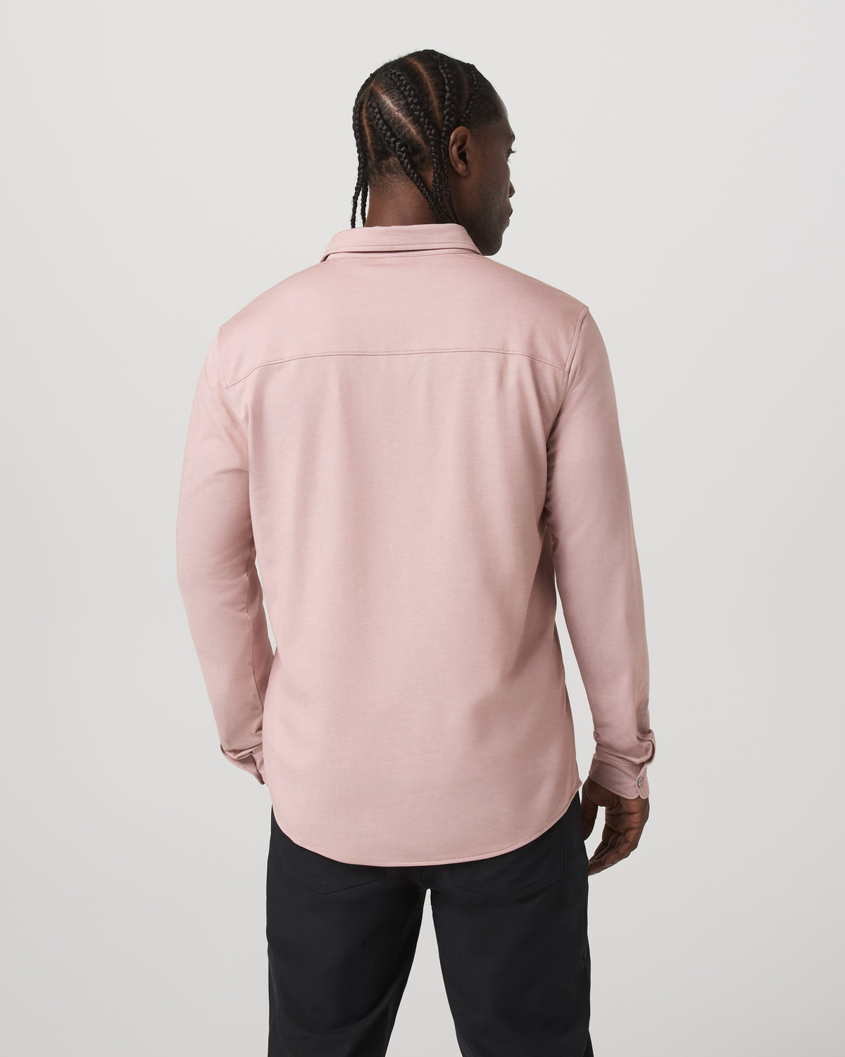 Long Sleeve Knit Oxford Button Down - Classic Fit Mauve | Vuori