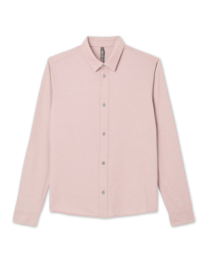 Long Sleeve Knit Oxford Button Down - Classic Fit Mauve | Vuori