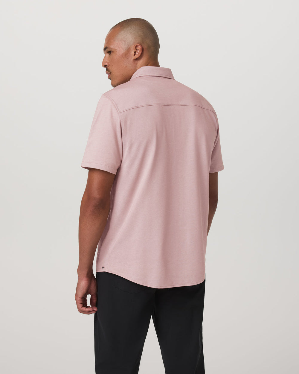 Short Sleeve Knit Oxford Button Down - Classic Fit Mauve | Vuori Discount