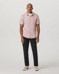 Short Sleeve Knit Oxford Button Down - Classic Fit Mauve | Vuori Discount