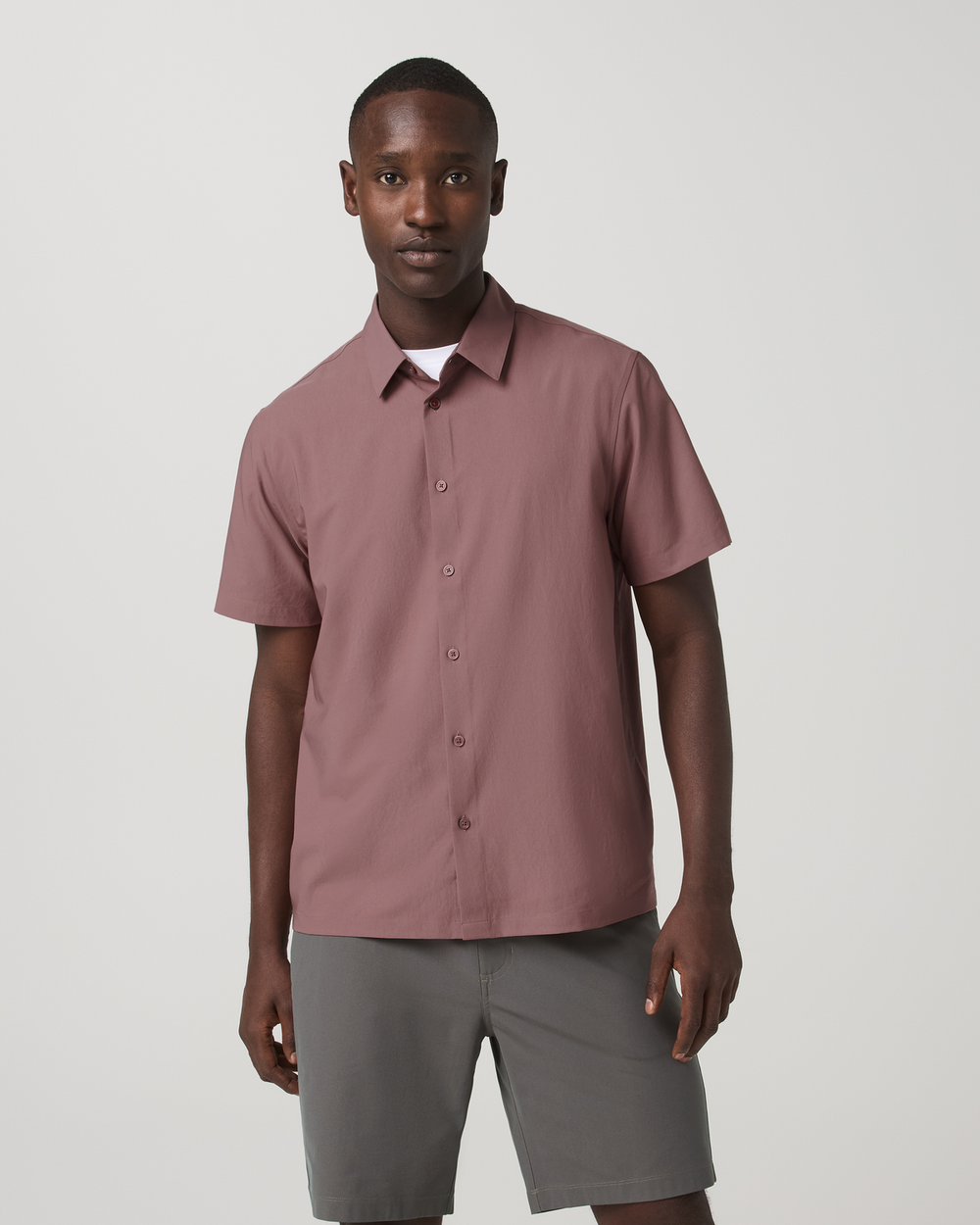 Short Sleeve Manhattan Button Down Men's Adobe Shirt | Vuori Sale