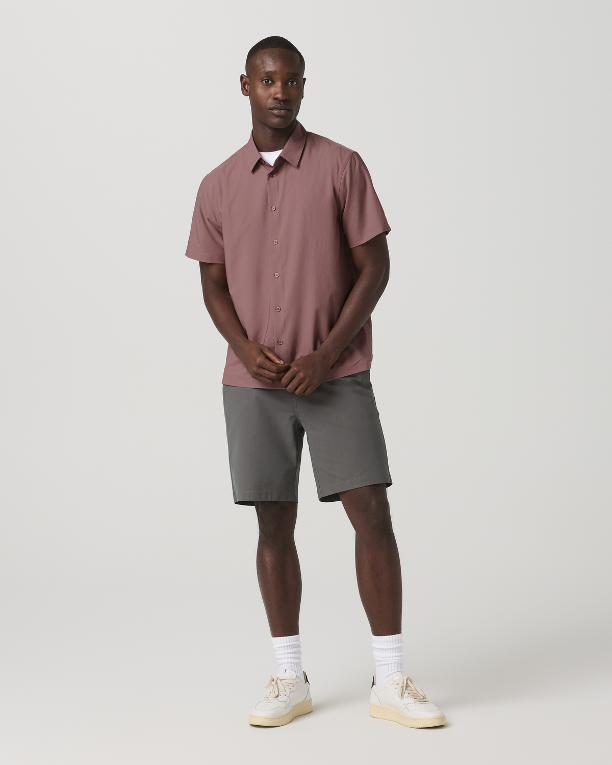 Short Sleeve Manhattan Button Down Men's Adobe Shirt | Vuori Sale