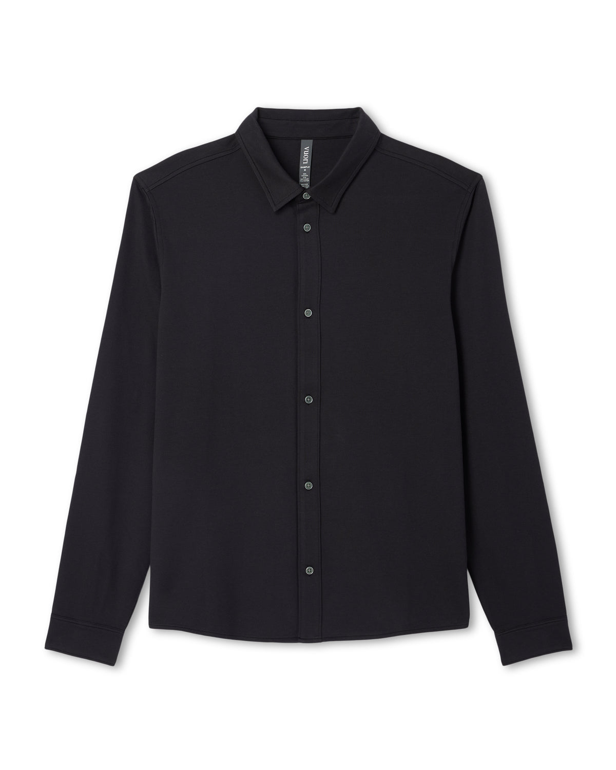 Long Sleeve Knit Oxford Button Down Men's Black Shirt | Vuori On sale
