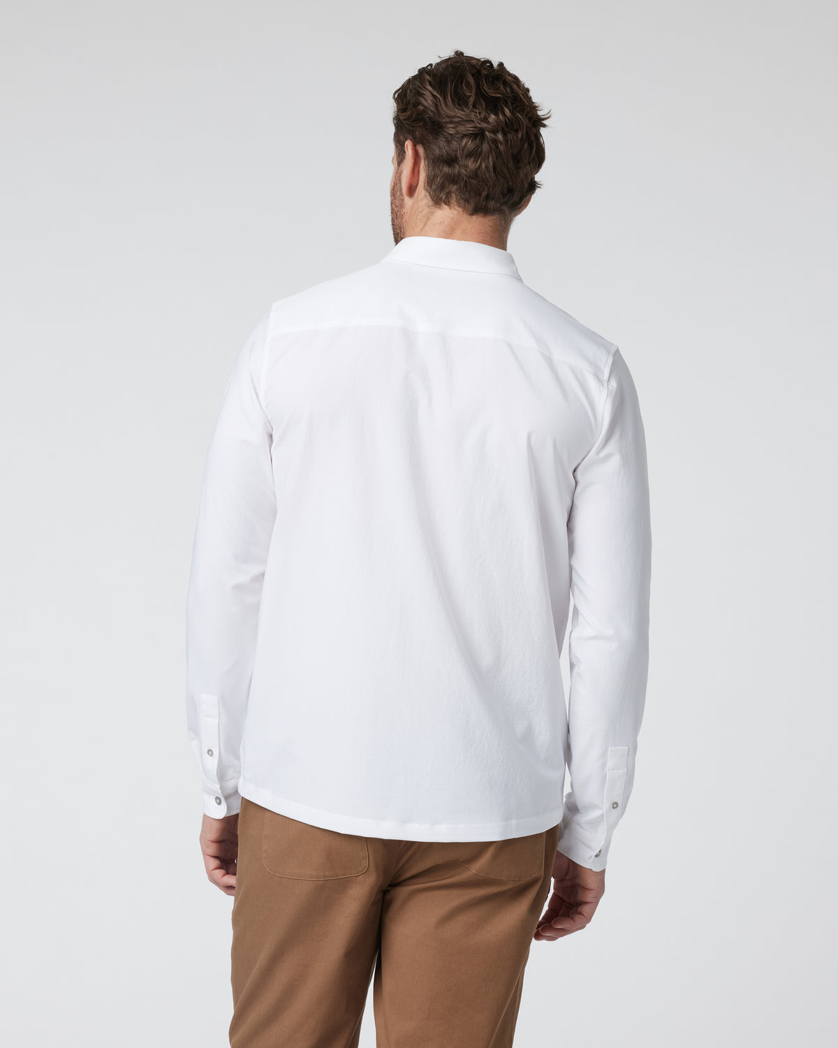 Long Sleeve Manhattan Button Down Men's White Shirt | Vuori Online