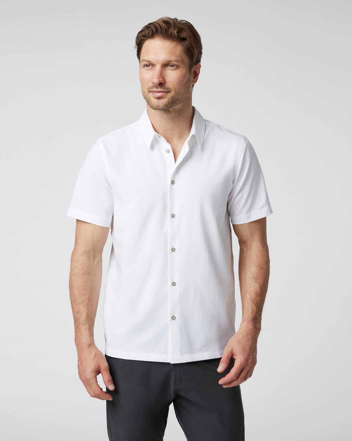 Short-Sleeve Manhattan Button Down White | Vuori Outlet