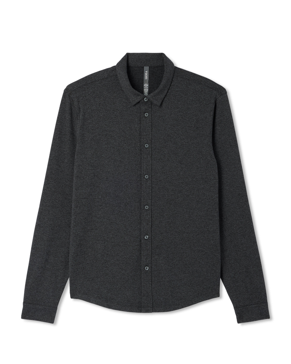 Men's Long Sleeve Ponto Button Down Charcoal Heather | Vuori US