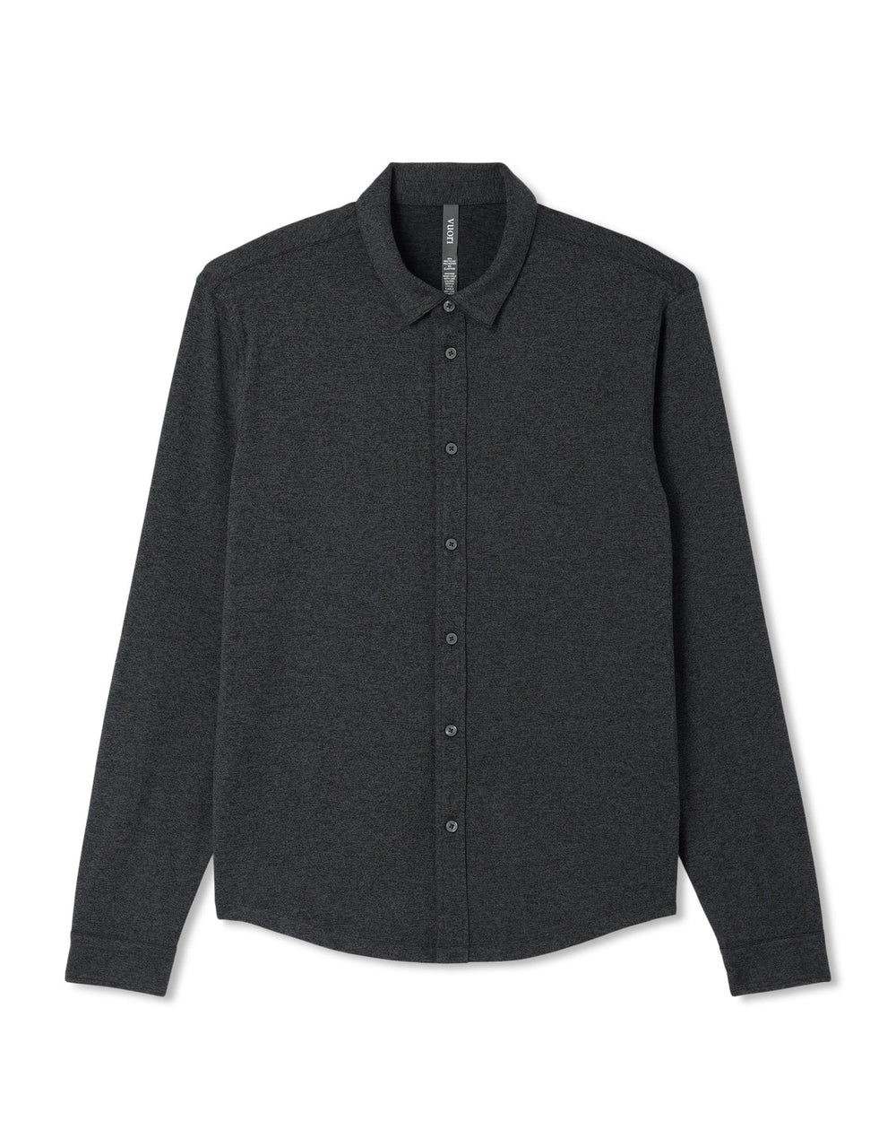 Men's Long Sleeve Ponto Button Down Charcoal Heather | Vuori US