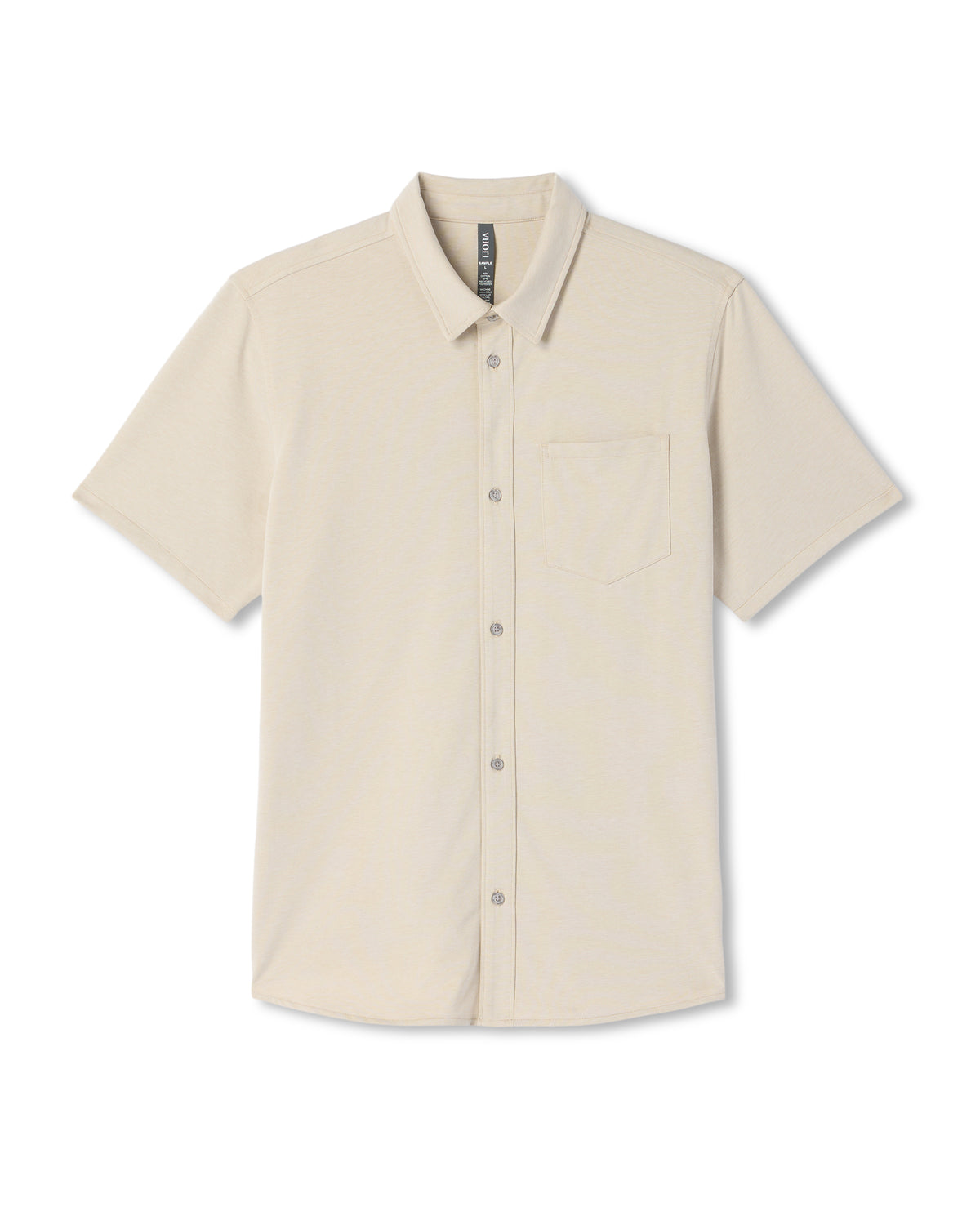 Short Sleeve Knit Oxford Button Down - Classic Fit Trench | Vuori Clothing