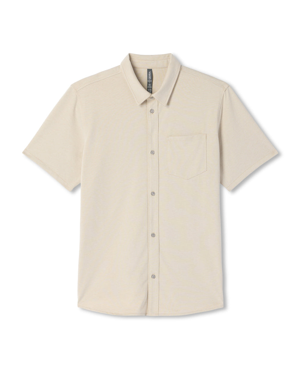 Short Sleeve Knit Oxford Button Down - Classic Fit Trench | Vuori Clothing