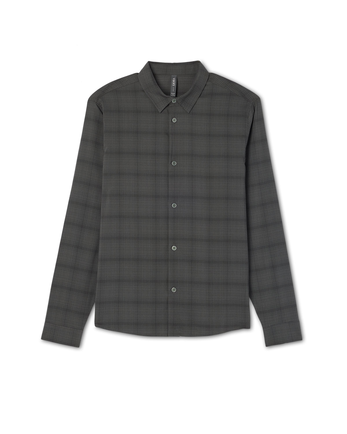 Men's Long Sleeve Plaid Button Down Shirt Dark Pewter | Vuori Discount