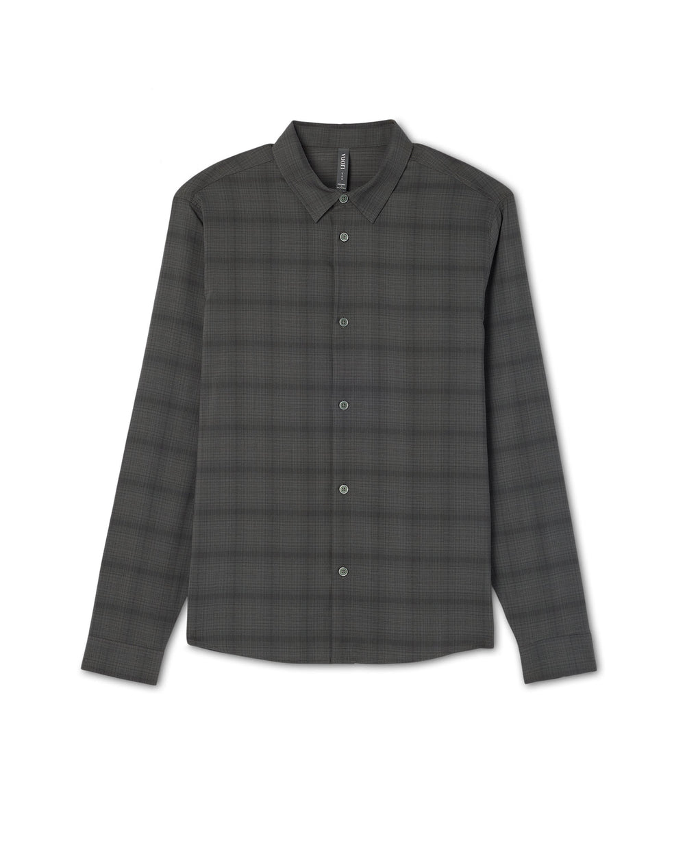 Men's Long Sleeve Plaid Button Down Shirt Dark Pewter | Vuori Discount