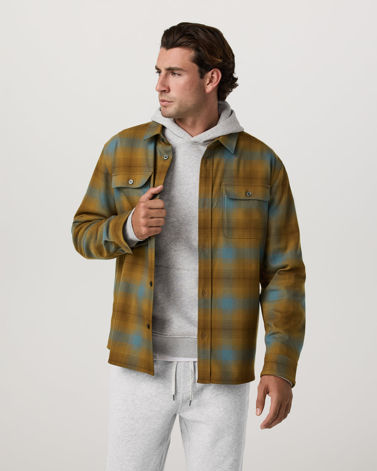 Long Sleeve Flannel Button Down Men's Bluegrass Shirt | Vuori Sale