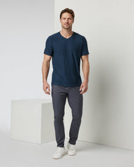 Strato Tech V-Neck Men's Navy Workout Shirt | Vuori Online
