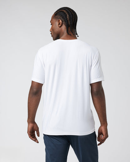 Strato Tech V-Neck Men's White Workout Shirt | Vuori Outlet