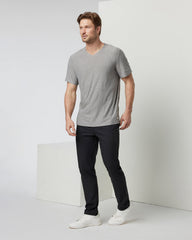 Strato Tech V-Neck Men's Heather Grey Shirt | Vuori US