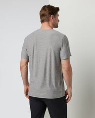 Strato Tech V-Neck Men's Heather Grey Shirt | Vuori US
