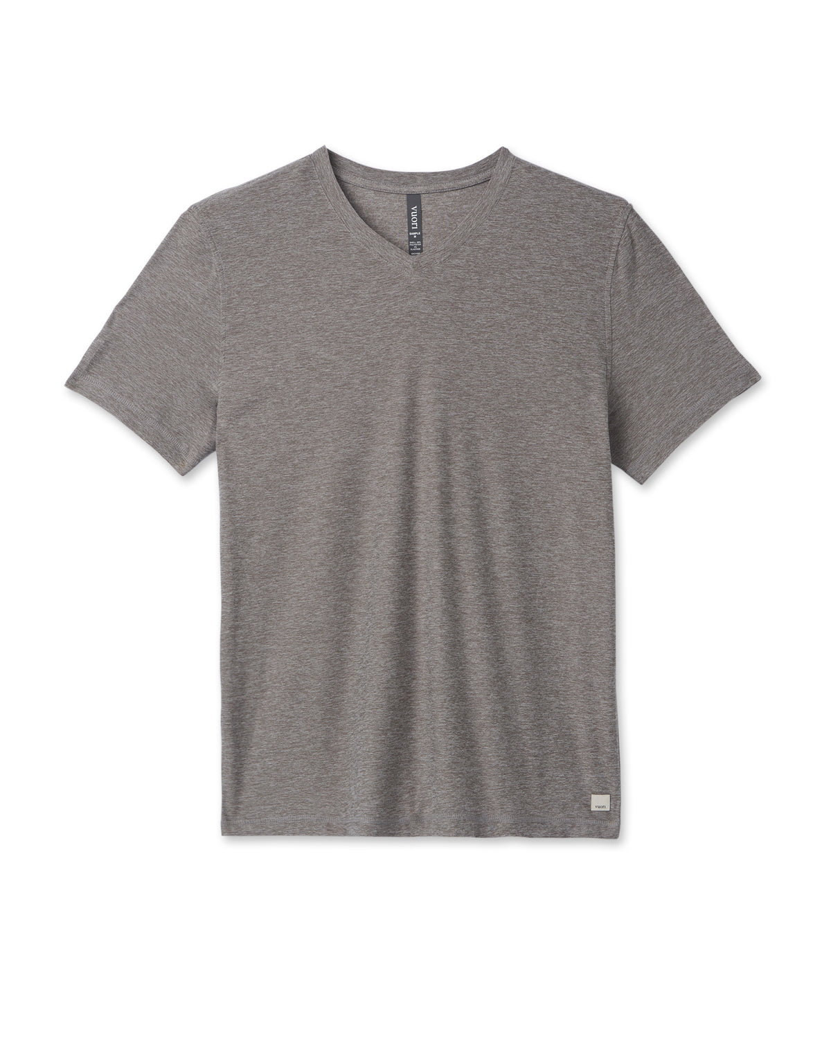 Strato Tech V-Neck Men's Heather Grey Shirt | Vuori US