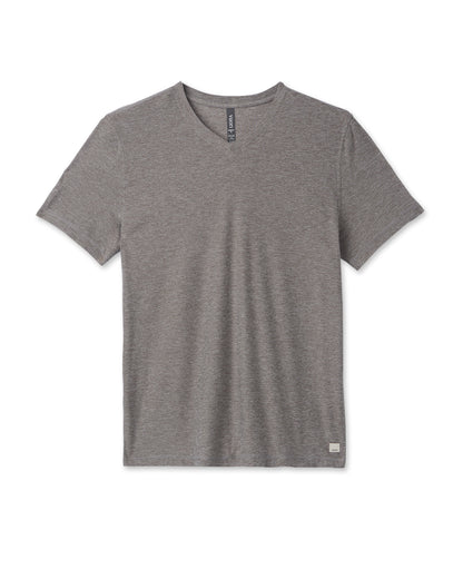 Strato Tech V-Neck Men's Heather Grey Shirt | Vuori US