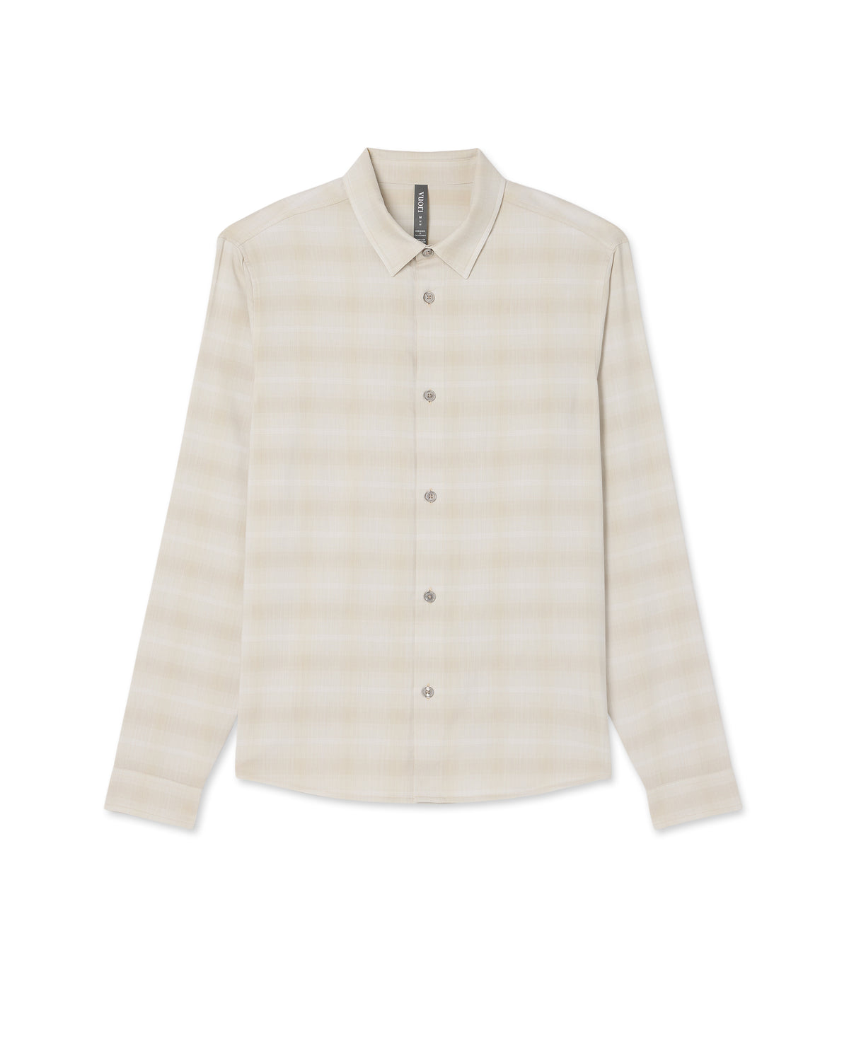 Men's Long Sleeve Plaid Button Down Shirt Sandalwood | Vuori Clothing