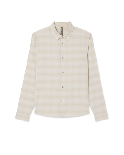 Men's Long Sleeve Plaid Button Down Shirt Sandalwood | Vuori Clothing
