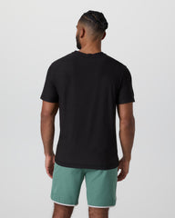 Strato Tech V-Neck Tee Black Workout Shirt | Vuori