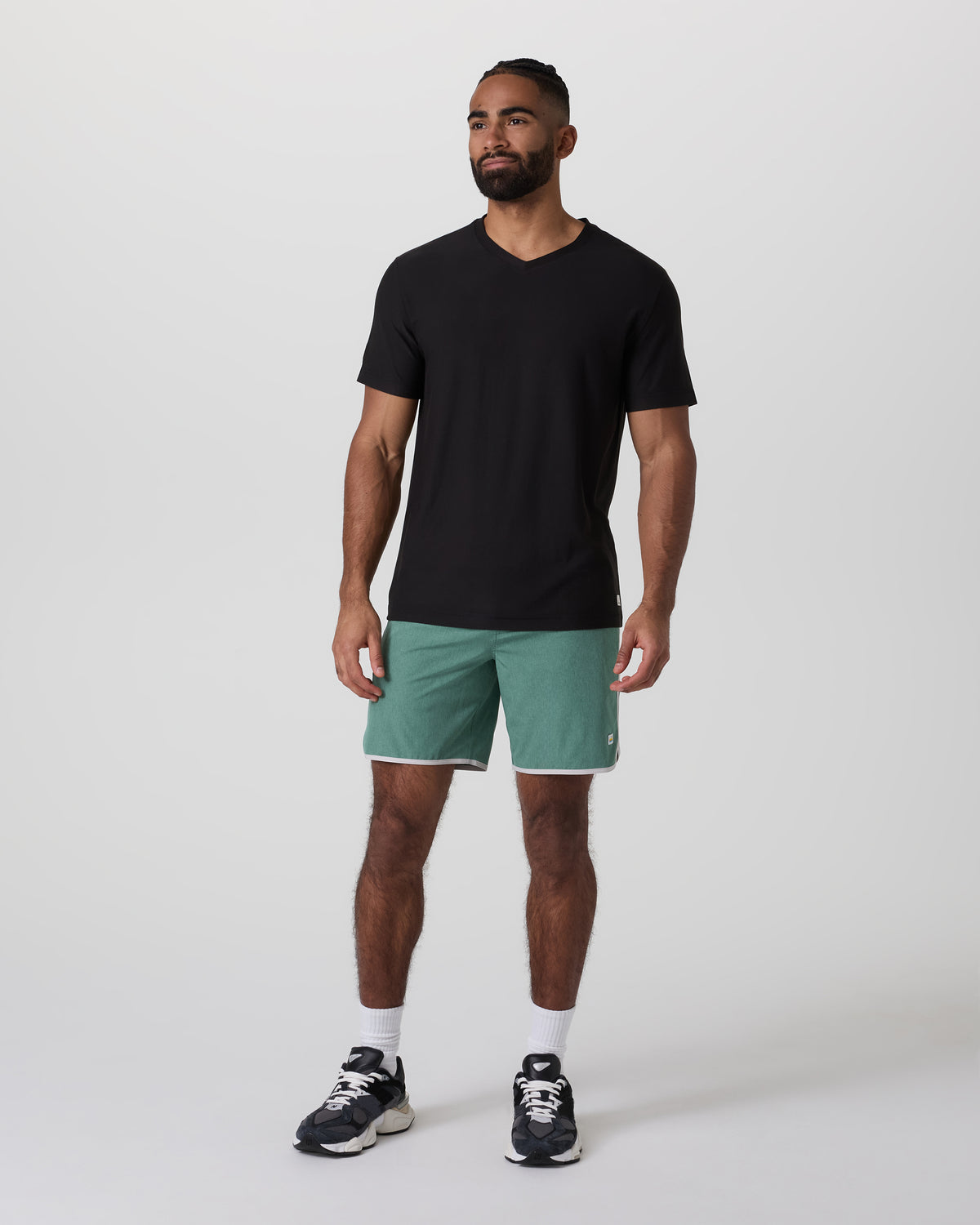 Strato Tech V-Neck Tee Black Workout Shirt | Vuori