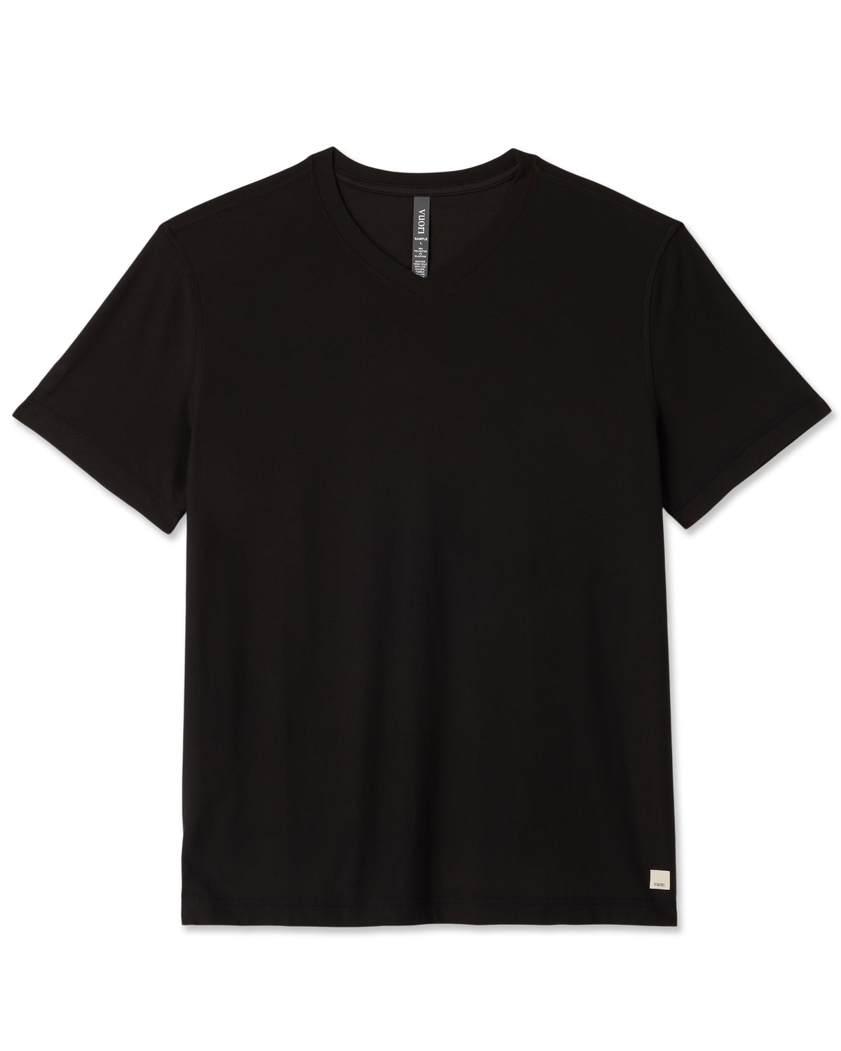 Strato Tech V-Neck Tee Black Workout Shirt | Vuori