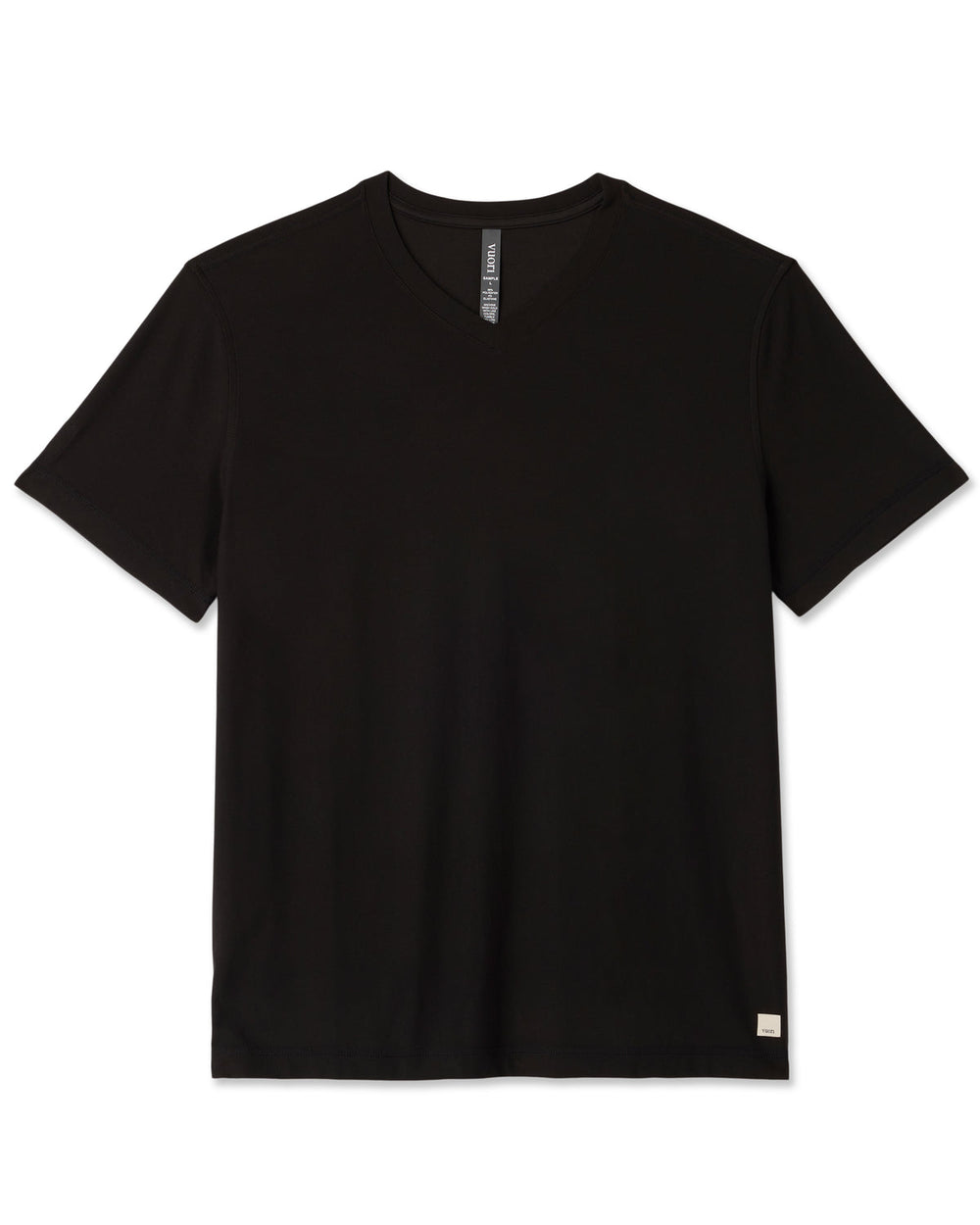 Strato Tech V-Neck Tee Black Workout Shirt | Vuori
