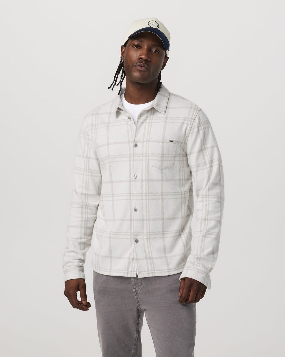 Seaview Plaid Button Down Shirt Men's Dove Shirt | Vuori Discount
