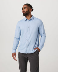 Men's Long Sleeve Knit Oxford Button Down Blue Dusk | Vuori Sale