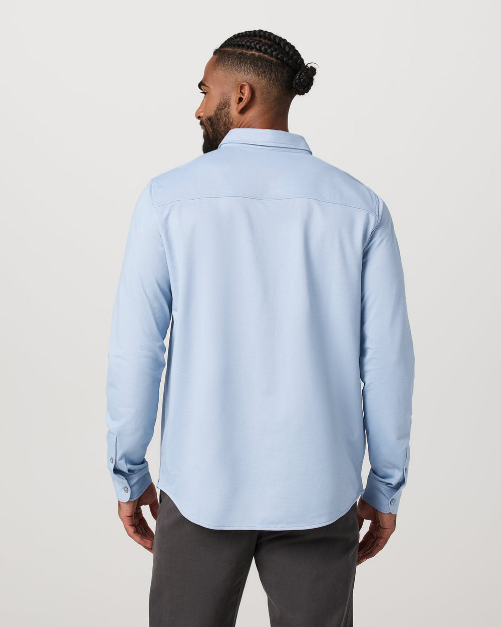 Men's Long Sleeve Knit Oxford Button Down Blue Dusk | Vuori Sale