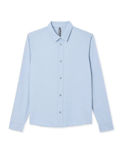 Men's Long Sleeve Knit Oxford Button Down Blue Dusk | Vuori Sale