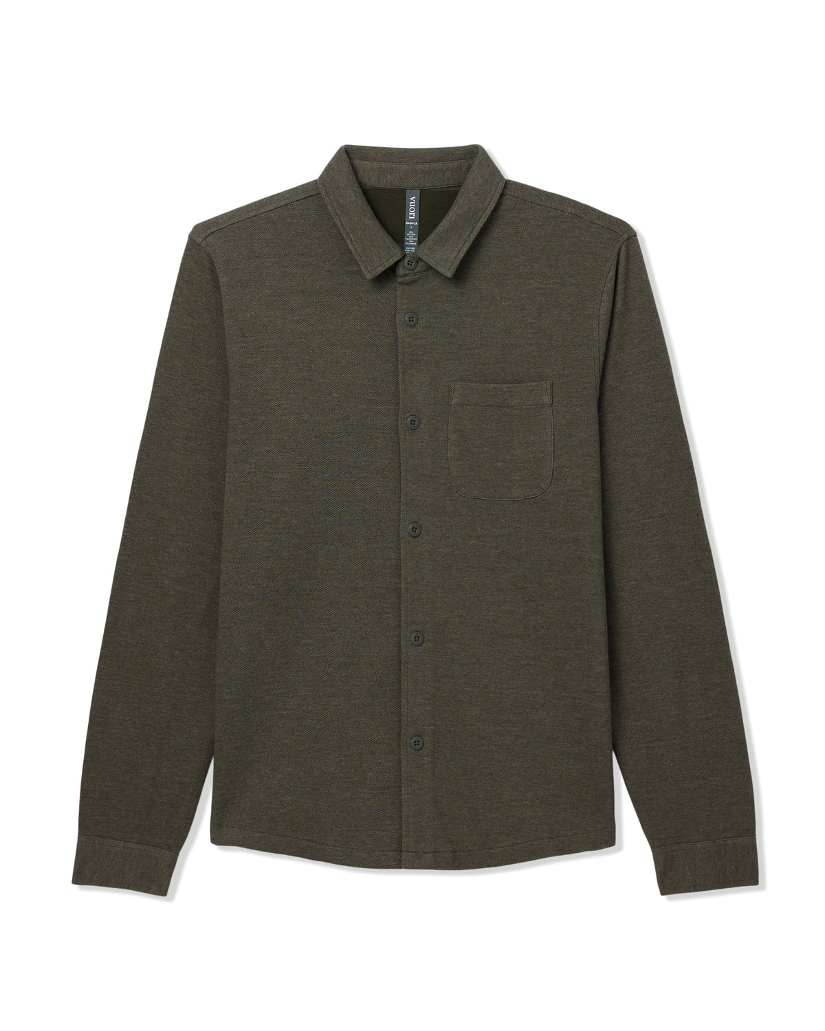 Jeffreys Overshirt Men's Olive Heather Button-Up Shirt | Vuori Online