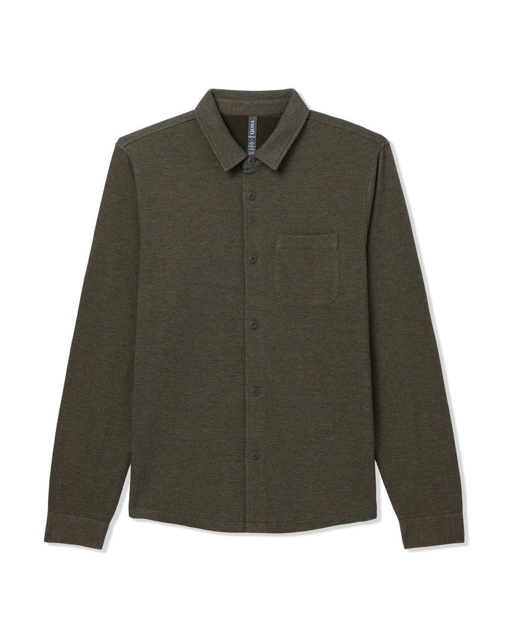Jeffreys Overshirt Men's Olive Heather Button-Up Shirt | Vuori Online