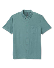 Short Sleeve Strato Button Down Bluegrass Heather | Vuori Outlet