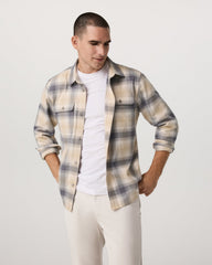 Long Sleeve Flannel Button Down Men's Cavern Grey Shirt | Vuori US